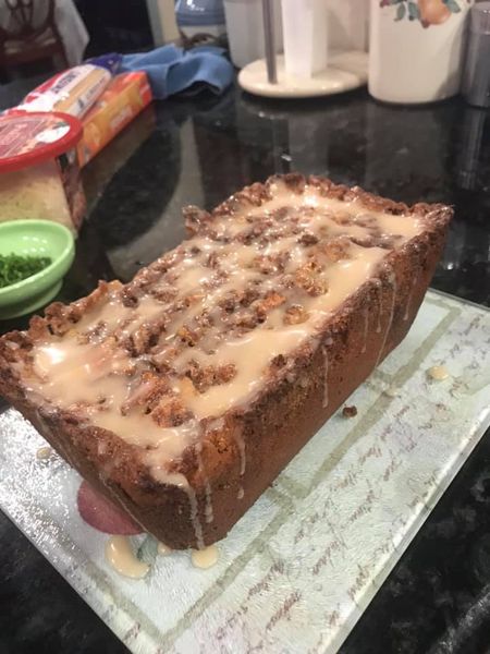 Apple Fritter Loaf with Cinnamon Glaze recipe