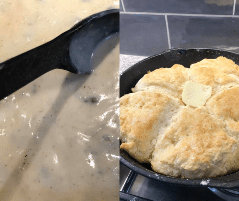 Cathead Biscuits with Sausage Gravy