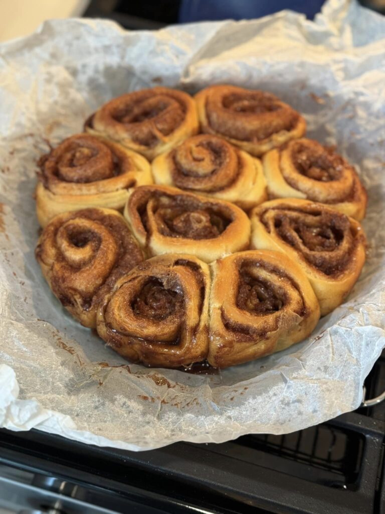 Overnight Sourdough Cinnamon Rolls recipe