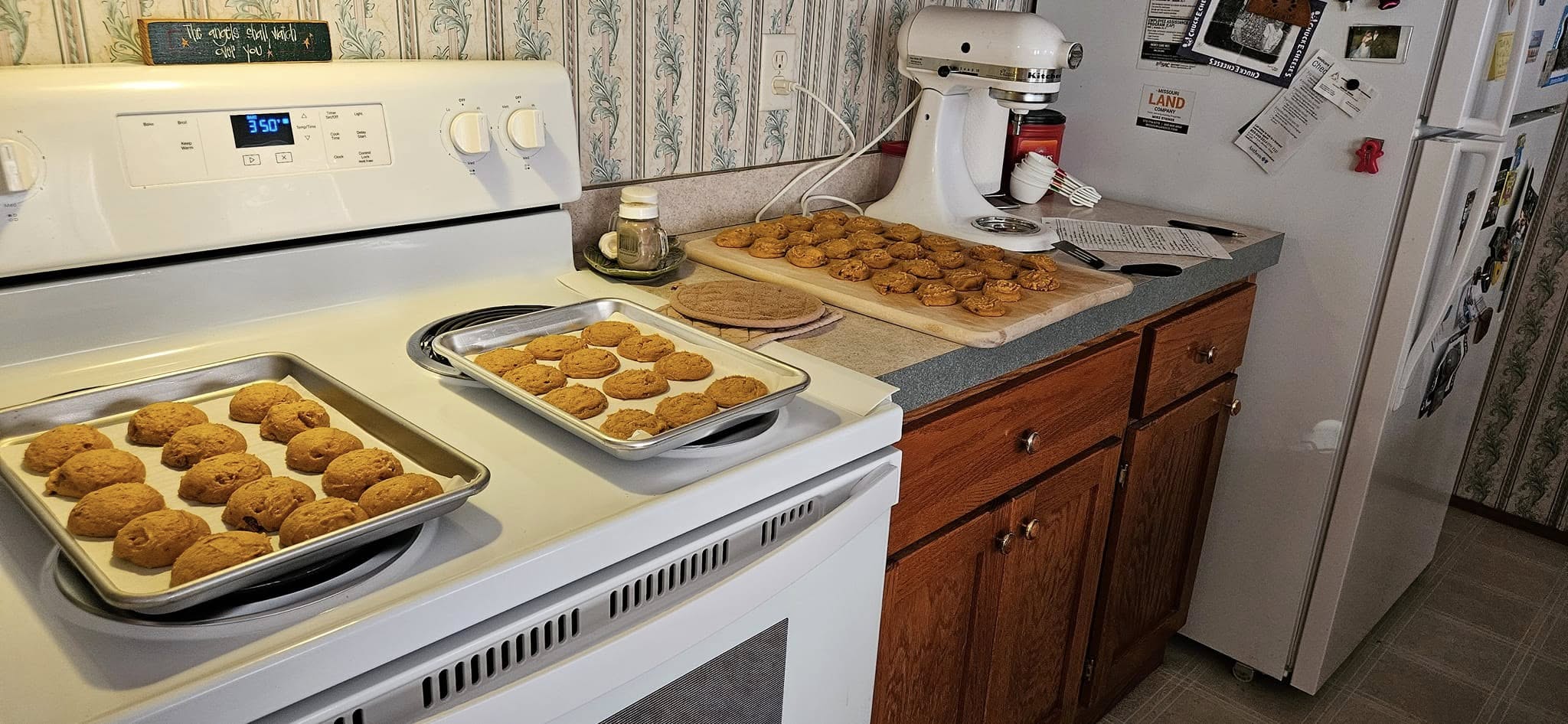 Soft, golden pumpkin cookies fresh from the oven