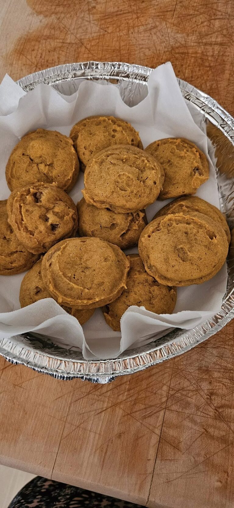 Plain pumpkin cookies, ready to freeze or serve