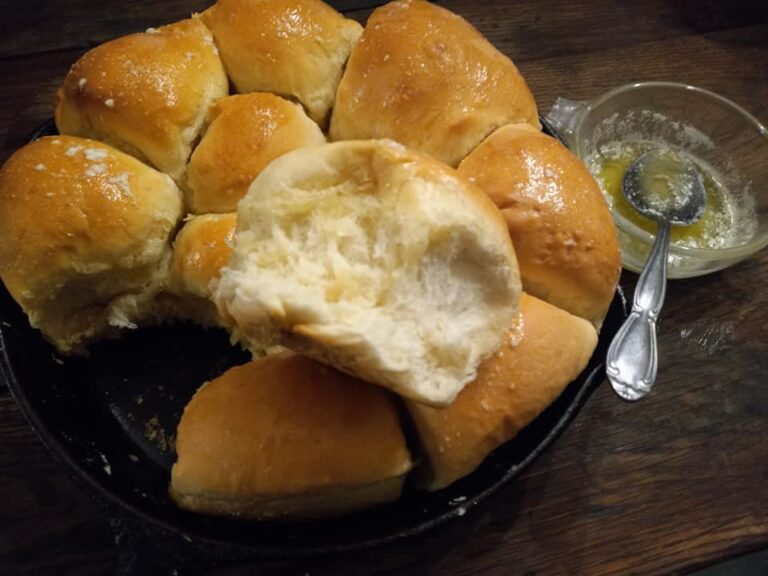 Soft and fluffy homemade roll with a buttery golden crust