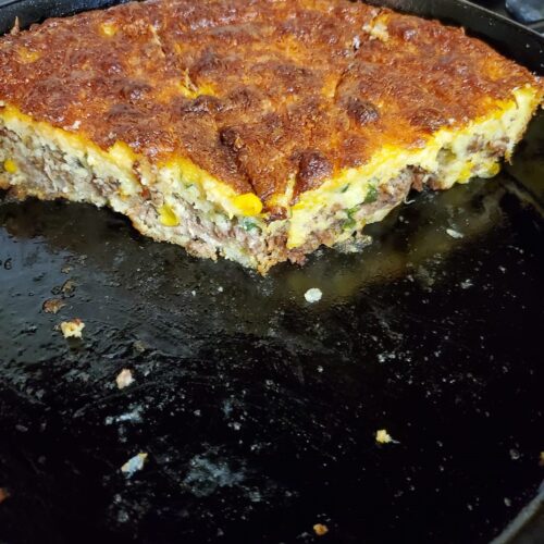 beefy Mexican cornbread
