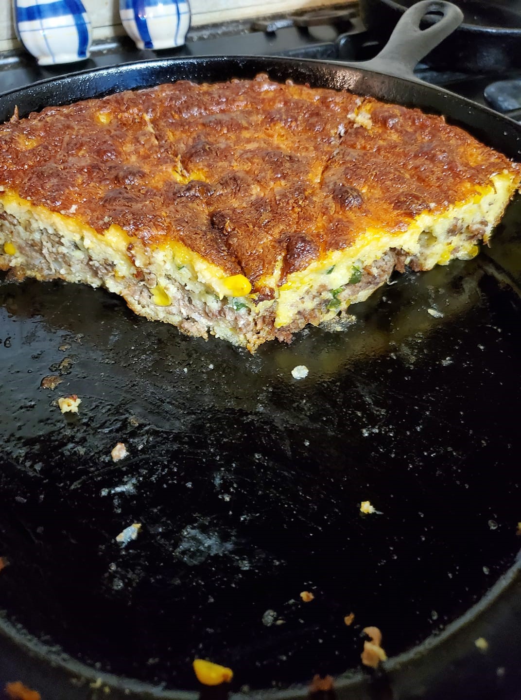beefy Mexican cornbread