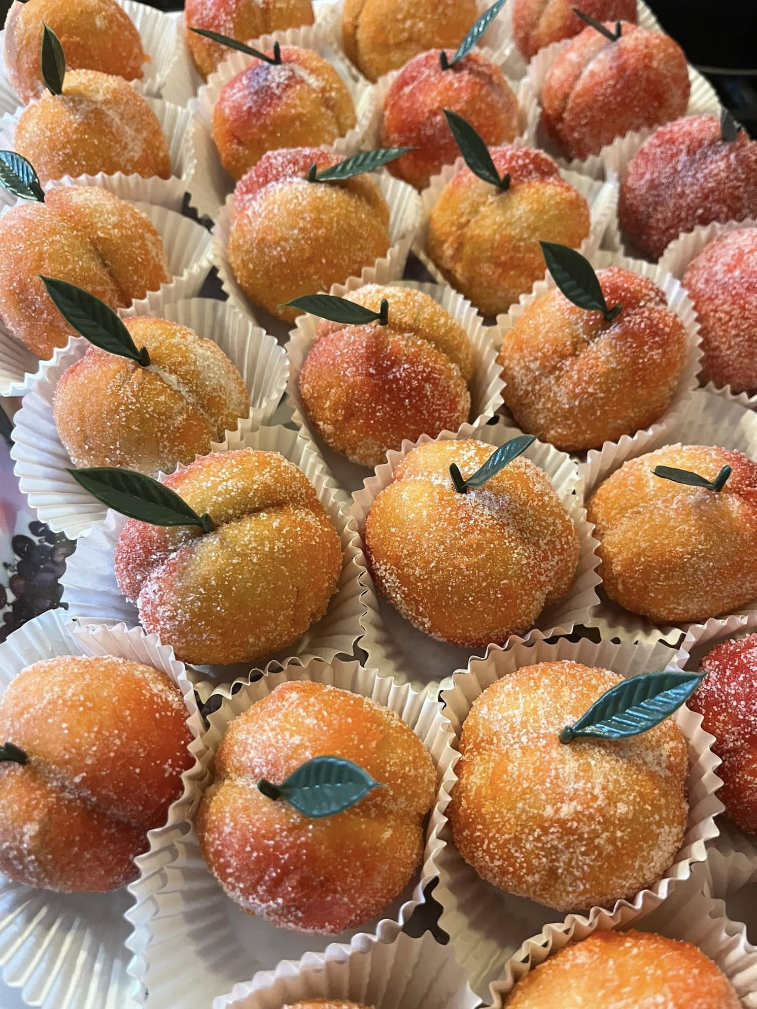 Peach wedding cookies