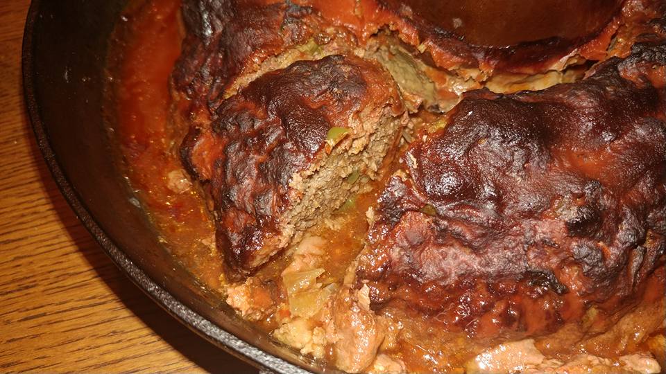 Smoked Cast Iron Skillet Meatloaf