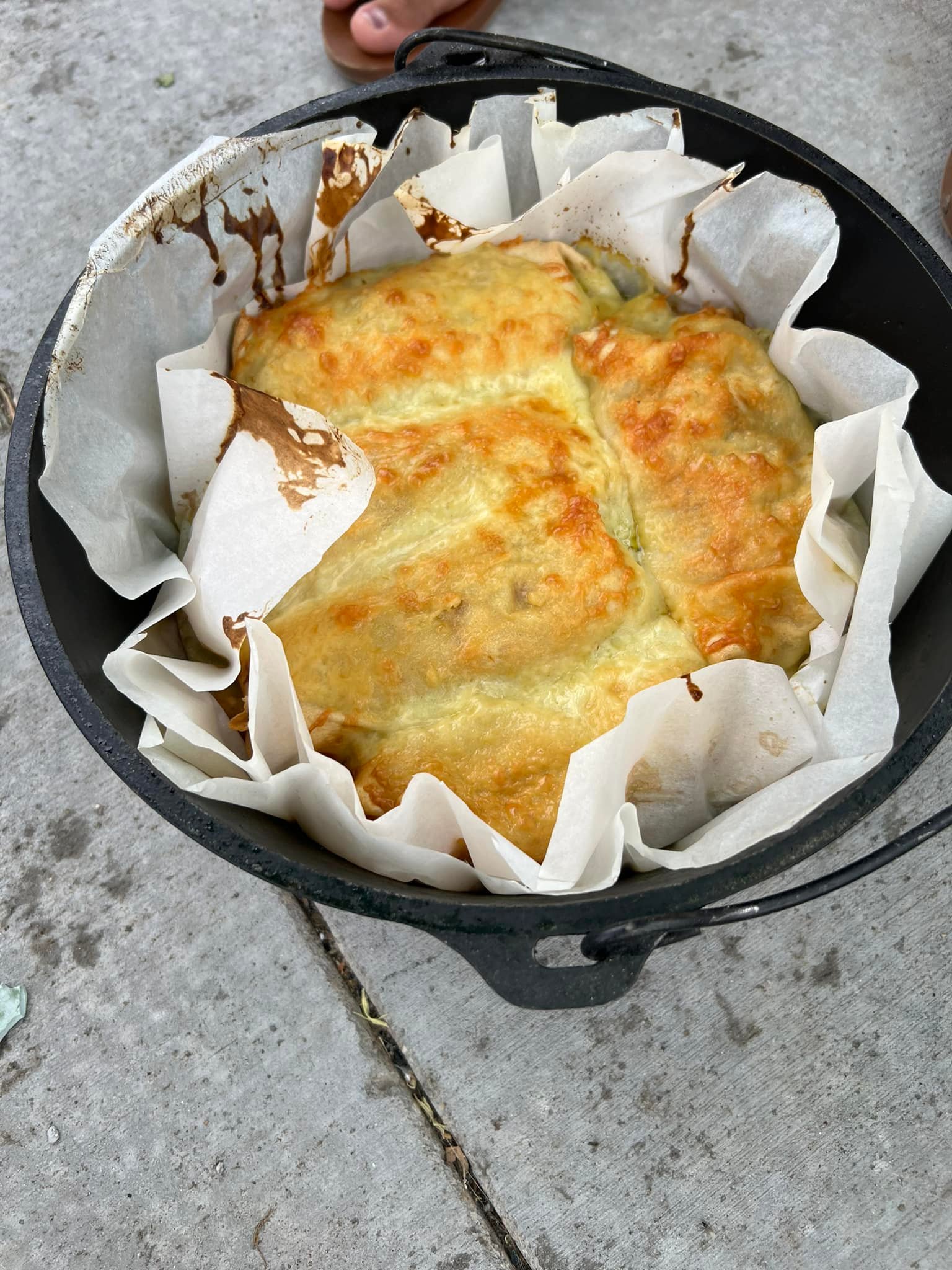 Dutch Oven Enchiladas