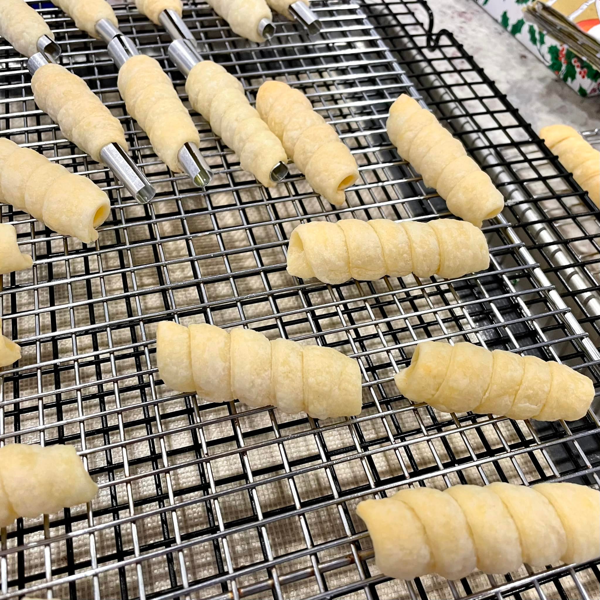 thermometer showing the cooked Ermine base cooled to around 80 degrees