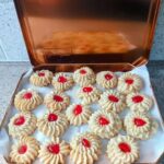 Italian Butter Cookies with Cherry Centers