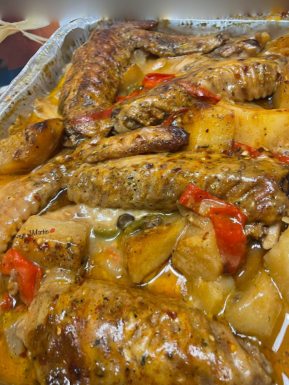 Creamy Smothered Turkey Wings with Potatoes