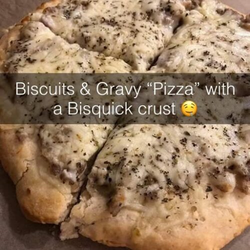 Old Fashioned Biscuits and Gravy Pizza — A Cozy Breakfast Combo