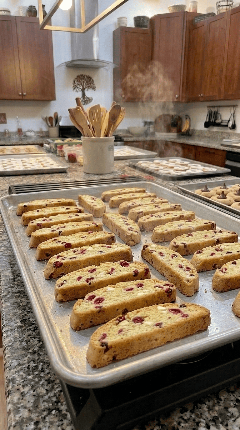 White Choc Cranberry Biscotti