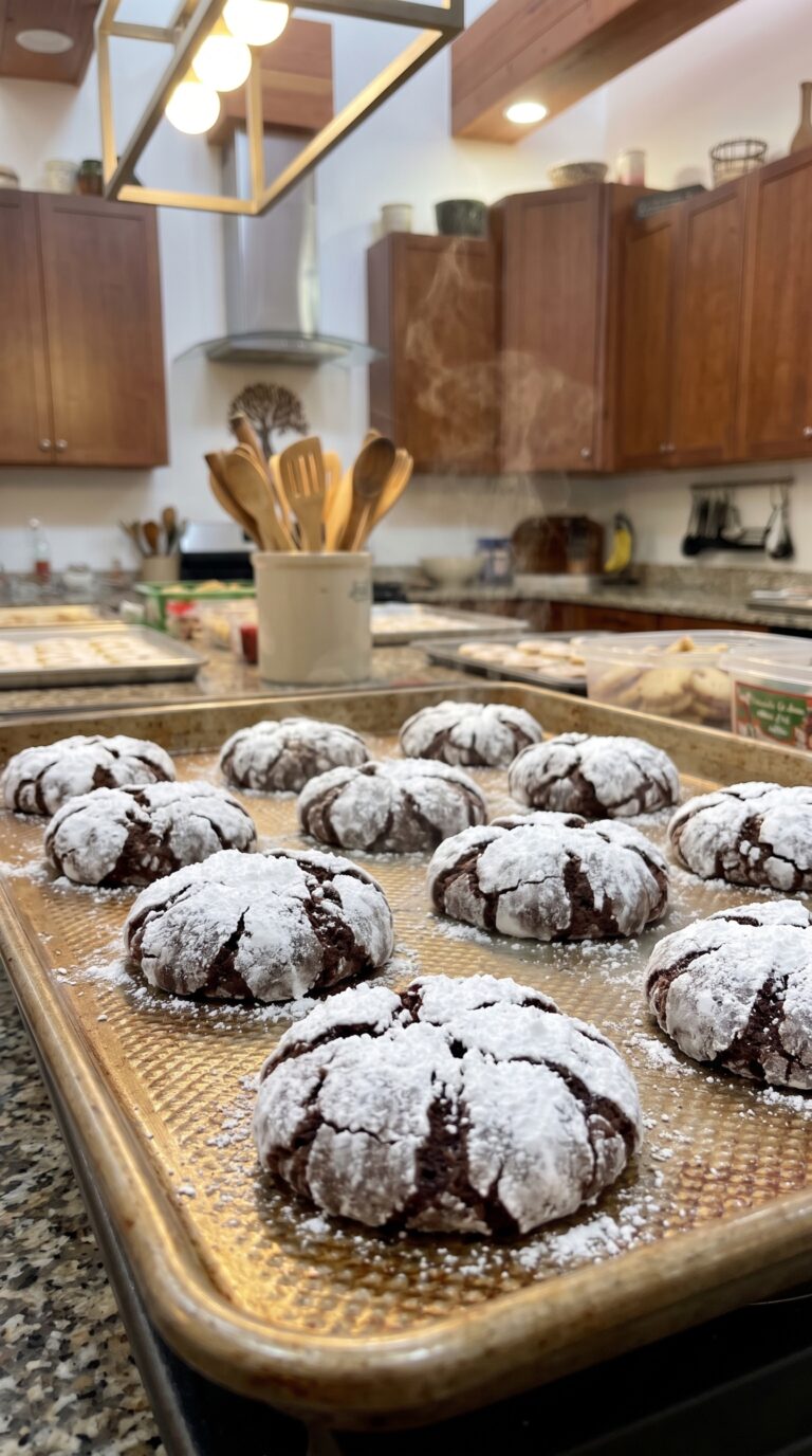 A beautiful platter of freshly baked, golden-brown cream cheese rugelach, showcasing flaky layers and a sweet jam and walnut filling.